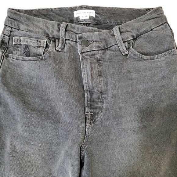 Good American The Good Curve Skinny Crossover Jean in BLACK264 6/28 raw … - Picture 4 of 13